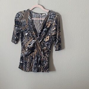 Geometric Patterned Women's Top